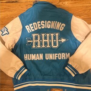 Blue and White Varsity Jacket
